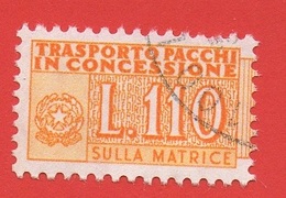 1946/81 (13/ll) Pacchi In Concessione Filigrana Stelle IV Lire 110 - Matrice Usato - Colis-concession