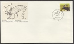 1987    Mid-value Definitive: 74 Cent  Wapiti  Sc1177    Single FDC - 1981-1990