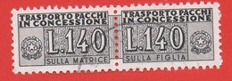 1946/81 (15/ll) Pacchi In Concessione Filigrana Stelle IV Lire 140 - Usato - Colis-concession