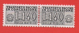 1946/81 (15/ll) Pacchi In Concessione Filigrana Stelle IV Lire 140 - Usato - Colis-concession