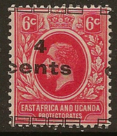 KUT 1919 4c On 8c Misplaced Opt SG 54 HM ZZ1033 - Protectorados De África Oriental Y Uganda