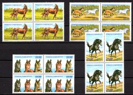 2001 TURKEY HORSES BLOCK OF 4 MNH ** - Ongebruikt