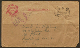 NZ 1943 YMCA On Active Service Airmail Letter ZZ1131 - Cartas & Documentos