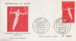 Enveloppe  FDC  1er  Jour   NIGER   Championnat  Du  Monde  De  GYMNASTIQUE   1970 - Gimnasia