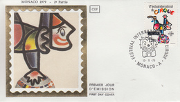 Enveloppe  FDC  1er Jour  MONACO   FESTIVAL  INTERNATIONAL  Du  CIRQUE    1979 - Circo