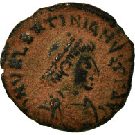 Monnaie, Valentinian II, Follis Réduit, 378-383, Antioche, Rare, TTB, Bronze - The End Of Empire (363 AD To 476 AD)