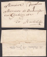 BELGIQUE LETTRE  MANUSCRIT "DE MALINES"1730 VERS HAERLEBEKE (DD) DC-2285 - 1714-1794 (Paises Bajos Austriacos)