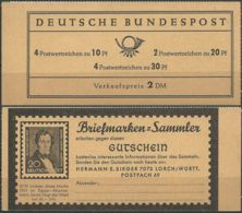 DEUTSCHLAND 1967 Mi-Nr. MH 12 Au Markenheft/booklet ** MNH - 1951-1970