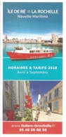 Horaires & Tarifs 2018 - Navette Maritime Ile De Ré - La Rochelle (avril à Septembre) - Europe