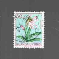 RUANDA URUNDI.(COB-OBP)   1953 - N°182   *Série Des Fleurs" *  50c  Obl.  (décoloré) - Used Stamps