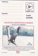 ANIMALS, BIRDS, GREAT CORMORANT, PC STATIONERY, ENTIER POSTAL, 2000, ROMANIA - Albatros