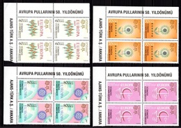 2005 TURKEY 50TH ANNIVERSARY OF EUROPA STAMPS BLOCK OF 4 MNH ** - Neufs