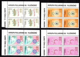 2005 TURKEY 50TH ANNIVERSARY OF EUROPA STAMPS BLOCK OF 4 MNH ** - Ongebruikt