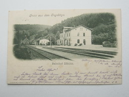 ZÖBLITZ  , Bahnhof   Schöne Karte 1903 - Stollberg (Erzgeb.)