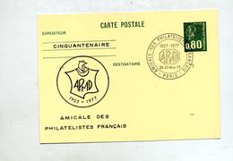 Carte Postale 0.80 Bequet Cachet Paris Amicale Philateliste Illustré - Overprinter Postcards (before 1995)