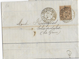 1891 - SAGE PERFORE - PERFIN CL CREDIT LYONNAIS Sur LETTRE De TOULOUSE (HAUTE GARONNE) - Lettres & Documents