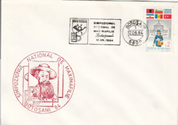 76919- BOTOSANI PHILATELIC EXHIBITION, OCTAV BANCILA, PAINTER, SPECIAL COVER, 1984, ROMANIA - Cartas & Documentos