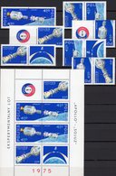 Kosmos 1975 POLONIA 2387/8 7x ZD+Block 62 ** 20€ Raketen-Kopplung USA/SU Hb Ss Bloc Space Sheetlet Bf POLOGNE/Polen - Variedades & Curiosidades