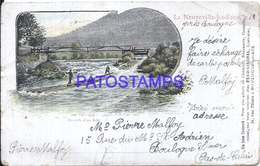 108372 SWITZERLAND LA NEUVEVILLE LES RAONILE VIEW PARTIAL DAMAGED CIRCULATED TO URUGUAY POSTAL POSTCARD - La Neuveville