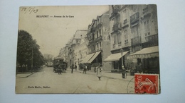 Carte Postale ( N8 ) Ancienne De Belfort , Avenue De La Gare - Belfort – Siège De Belfort