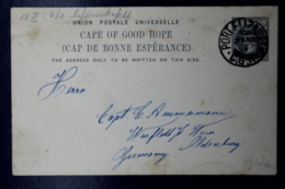 Cape Of Good Hope  Postcard T10 Port Elizabeth -> Oldenburg Germany 1899 - Cape Of Good Hope (1853-1904)