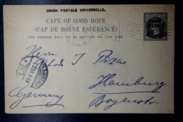 Cape Of Good Hope  Postcard HG 12 UPU In BlackCapetown -> Hamburg 1904 - Cape Of Good Hope (1853-1904)