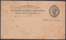 1899-EP-233 CUBA US OCCUPATION. 1899. Ed.40. 2c POSTAL STATIONERY. ROTURA DEL ORNAMENTO SUPERIOR. - Covers & Documents