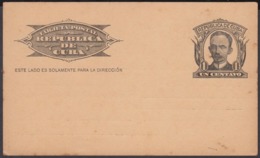 1904-EP-147 CUBA REPUBLICA. 1904. Ed.70. JOSE MARTI POSTAL STATIONERY. 195?. IMPRESO DE LOGIA MASONICA - Covers & Documents