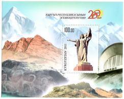 Kyrgyzstan.2011 Independence - 20th Ann(Mountains). S/S: 100  Michel # BL 60 - Kirgisistan