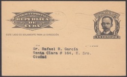1904-EP-152 CUBA REPUBLICA. 1904. Ed.70. JOSE MARTI POSTAL STATIONERY. 1950. IMPRESO SOCIEDAD VIVERO - Covers & Documents