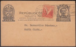 1907-EP-47 CUBA REPUBLICA. 1907. Ed.72. CESPEDES. POSTAL STATIONERY. 1943. IMPRESO REVISTA CARTELES + SEMIPOSTAL. - Covers & Documents