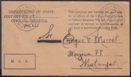 1958-EP-23 CUBA REPUBLICA. M.O.B. MONEY ORDEN. SECRETARIA DE COMUNICACIONES. 1932. PUEBLO NUEVO, MATANZAS. - Lettres & Documents