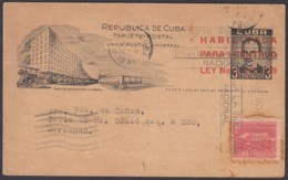1959-EP-71 CUBA REPUBLICA. 1959. Ed.102. TIPO I. 1c JOSE MARTI POSTAL STATIONERY. 1959. VACUNACION DE PERROS, DOG. - Briefe U. Dokumente