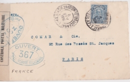 Lettre Brazil, Ouvert Par L'autorité Militaire 367, Controle Postal, Cachet Correios CEARA 1916 +London & Brazilian Bank - Lettres & Documents