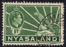 Nyasaland - 1938 KGVI 1d Green (o) # SG 131a - Nyassaland (1907-1953)