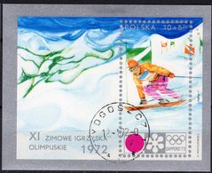 Winterolympiade 1972 Polonia Block 49 O 2€ Ski-Abfahrt Sapporo Bloque Sport Bloc S/s Olympics Sheet Bf Poland/Polen - Winter (Other)