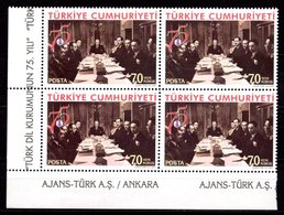 2007 TURKEY 75TH YEAR OF TURKISH LANGUAGE ASSOCIATION BLOCK OF 4 MNH ** - Unused Stamps