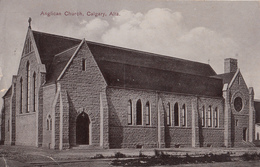 Vintage 1906 (?) - Calgary Alberta Canada - Anglican Church Église - Written Stamp Postmark - 2 Scans - Calgary