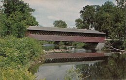 Bennington Vermont VT - Old Henry Covered Bridge - Pont Couvert - Unused - 2 Scans - Bennington