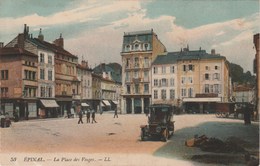 EPINAL    88 VOSGES   CPA COLORISEE  LA PLACE DES VOSGES - Epinal