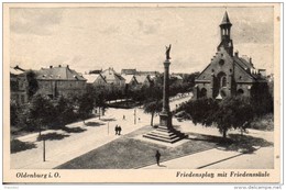 Allemagne. Oldenburg. Friedensplatz Mit Friedenssaule - Oldenburg