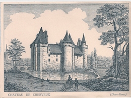 Repro Gravure 79 Chateau De Cherveux - Autres & Non Classés