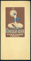 SZÁMOLÓ CÉDULA 1910-20. Cca. Régi Reklám Grafika , óra,  Omega - Uhr  /  Vintage Adv. Graphics BAR TAB Ca 1910-20 Watch - Zonder Classificatie