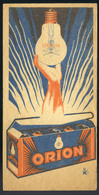 SZÁMOLÓ CÉDULA 1910-20. Cca. Orion  /  Vintage Adv. Graphics BAR TAB Ca 1910-20 - Non Classés