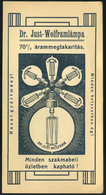 SZÁMOLÓ CÉDULA , Régi Reklám Grafika , Wolfram Izzó  /  Vintage Adv. Graphics BAR TAB, Tungsten Bulb - Non Classificati