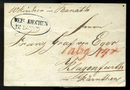 WEISSKIRCHEN 1820. Szép Portós Levél Klagenfurtba Küldve - ...-1867 Prephilately