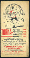 SZÁMOLÓ CÉDULA  Régi Reklám Grafika , Sport, Torna  /  Vintage Adv. Graphics BAR TAB Sport, Gymnastics - Non Classés