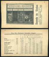 SZÁMOLÓ CÉDULA  Régi Reklám Grafika , Szeged, Szende és Vadas, Menetrenddel!  /  Vintage Adv. Graphics BAR TAB Timetable - Unclassified