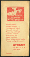 SZÁMOLÓ CÉDULA Régi Reklám Grafika , Nyerges , Magánnyomozó  /  Vintage Adv. Graphics BAR TAB Private Eye - Non Classés