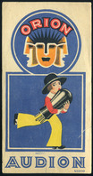 SZÁMOLÓ CÉDULA Régi Reklám Grafika , Orion Rádió  /  Vintage Adv. Graphics BAR TAB - Ohne Zuordnung